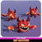 Imp Mischief Cute devil hell lava Meshtint 3d model unity low poly game monster evolution Pokemon 