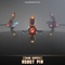 CUBE - Robot Pin Mesh Tint Shop3DSA Unity3D Game Low Poly Download 3D Model