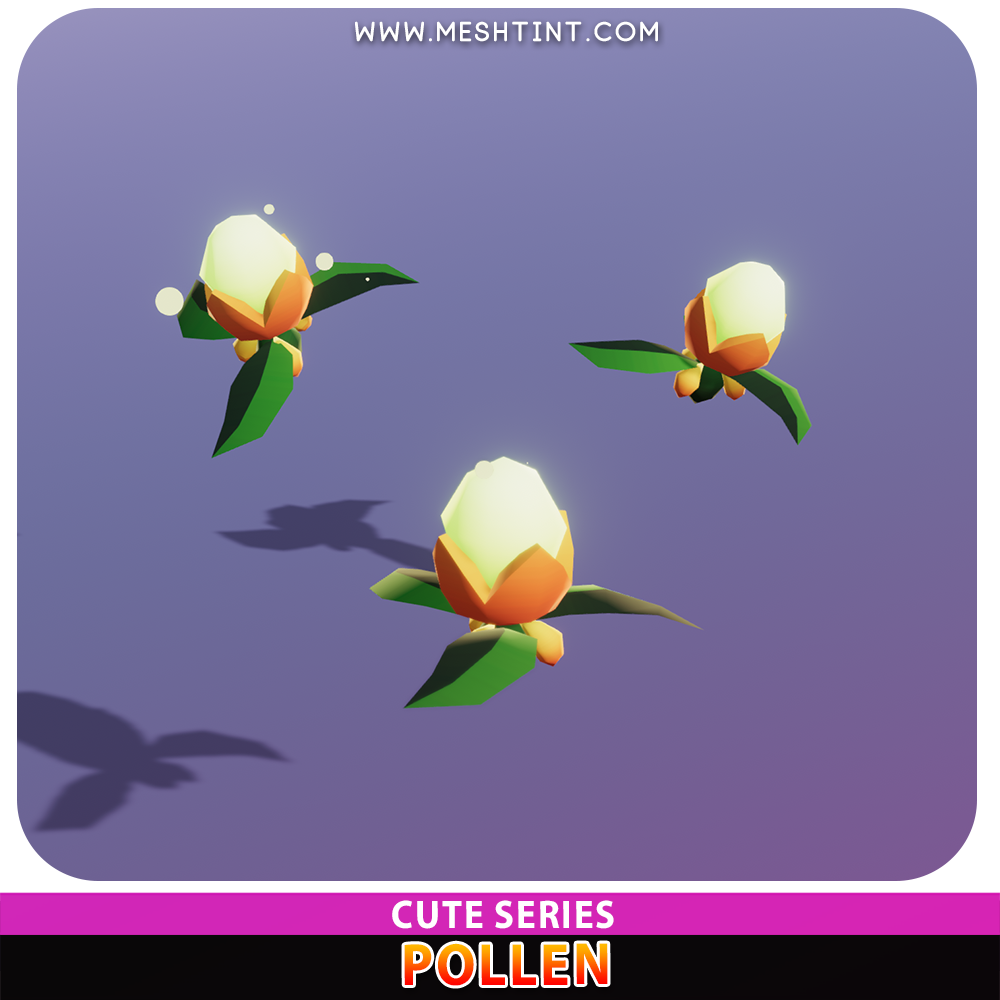 pollen cute seed plant flower Meshtint 3d model unity low poly game fantasy creature monster