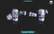 Galaxy Robots Pack 01 Mesh Tint Shop3DSA Unity3D Game Low Poly Download 3D Model