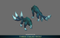 Three Tailed Wolf 1.1 Mesh Tint Shop3DSA Unity3D Game Low Poly Download 3D Model