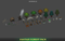 Top Down Fantasy Forest Pack Mesh Tint Shop3DSA Unity3D Game Low Poly Download 3D Model