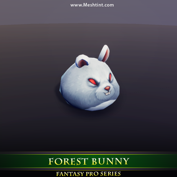 Forest Bunny 1.4 Mesh Tint Shop3DSA Unity3D Game Low Poly Download 3D Model